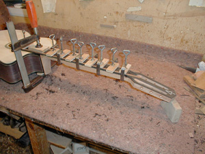 Gluing fingerboard